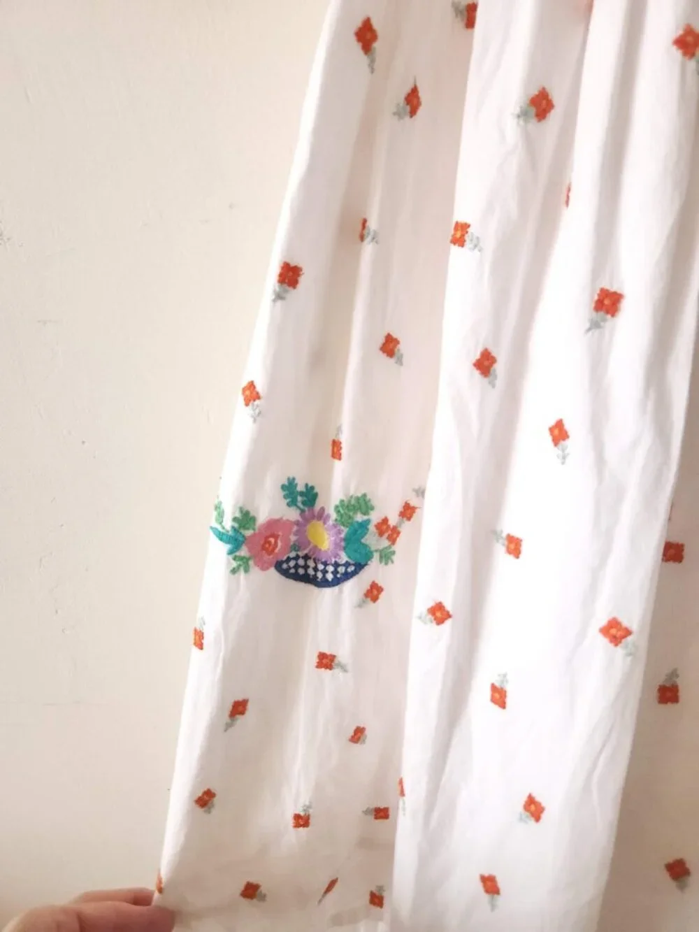 STELLA MCCARTNEY Teen Embroidered White Flower Sundress